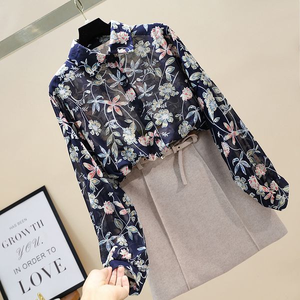 plus size women blouse sunscreen shirts 2020 new long loose long-sleeve floral chiffon shirt female thin shirt korean, White
plus size women blouse sunscreen shirts 2020 new long loose long-sleeve floral chiffon shirt female thin shirt korean, White