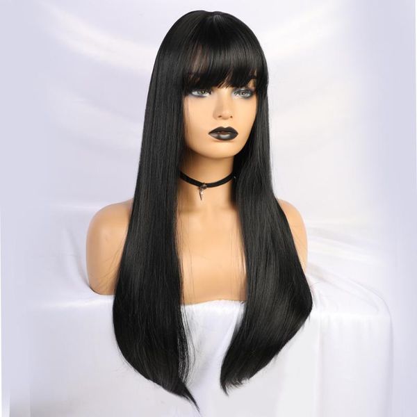 tiny lana black long straight wig with bangs hair synthetic wigs for black women heat resistant fiber cosplay costume wig
tiny lana black long straight wig with bangs hair synthetic wigs for black women heat resistant fiber cosplay costume wig
