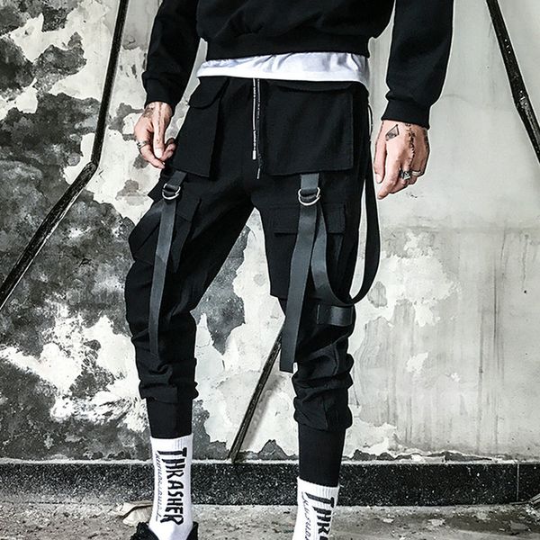 men high street harem pants mens jogger pants casual ribbons tatical trousers hip hop fitness men joggers sweatpants, Black
men high street harem pants mens jogger pants casual ribbons tatical trousers hip hop fitness men joggers sweatpants, Black