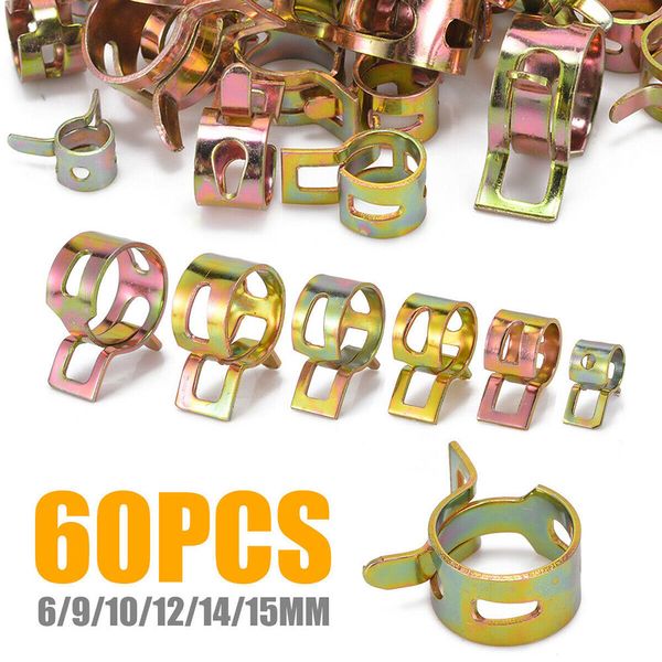 

50/60/80/100pcs spring clip set water pipe fuel hose air tube clamp fastener 5-22mm 10sizes