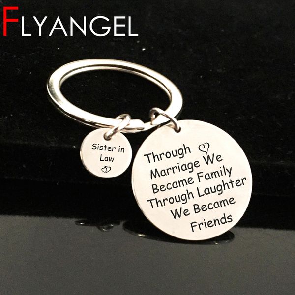 key holder engraved through marriage we became family sister in law cute keychain jewelry gifts for bonus sister, Silver
key holder engraved through marriage we became family sister in law cute keychain jewelry gifts for bonus sister, Silver
