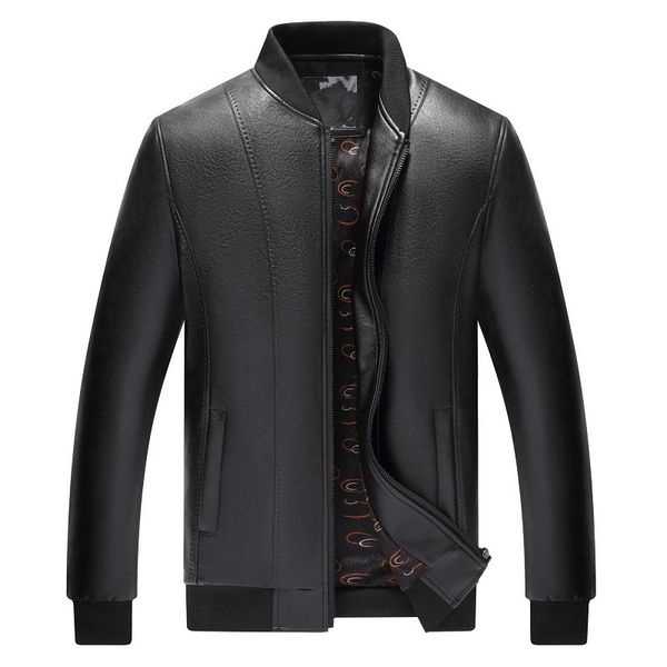 2019 new paragraphs autumn men's pu leather baseball collar thin trend of locomotive leisure business leather jacket, Black
2019 new paragraphs autumn men's pu leather baseball collar thin trend of locomotive leisure business leather jacket, Black