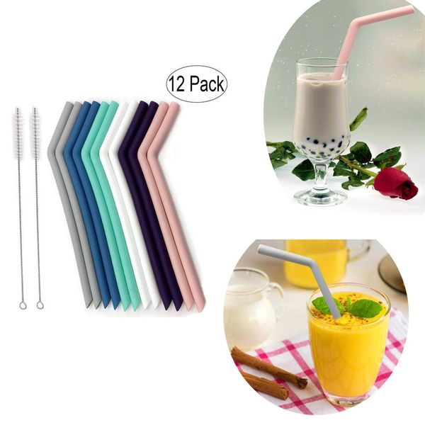 12pcs/set reusable grade fold drinks recycling silicone cocktail candy color straw party supplies bb4
12pcs/set reusable grade fold drinks recycling silicone cocktail candy color straw party supplies bb4