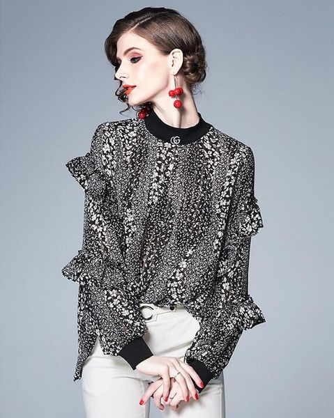 ruffled sleeve floral printed women blouses sun protection shirts stand collar fashion ladies shirts, White
ruffled sleeve floral printed women blouses sun protection shirts stand collar fashion ladies shirts, White