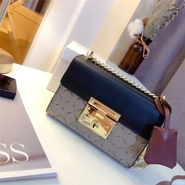 classic padlock women handbags purses fashion crossbody chain shoulder bags tote clutch bag black brown two color
classic padlock women handbags purses fashion crossbody chain shoulder bags tote clutch bag black brown two color