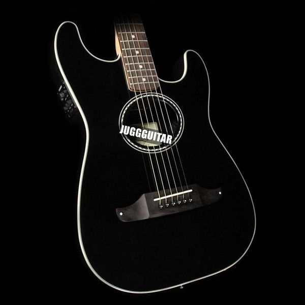 solid mahogany black acoustic electric guitar checkerboard rosette, rosewood fretboard & bridge, chinese eq
solid mahogany black acoustic electric guitar checkerboard rosette, rosewood fretboard & bridge, chinese eq