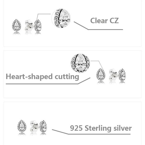 fashion shiny water drop earrings luxury designer 925 sterling silver cz diamond original box set for pandora women's earring3083, Golden;silver
fashion shiny water drop earrings luxury designer 925 sterling silver cz diamond original box set for pandora women's earring3083, Golden;silver