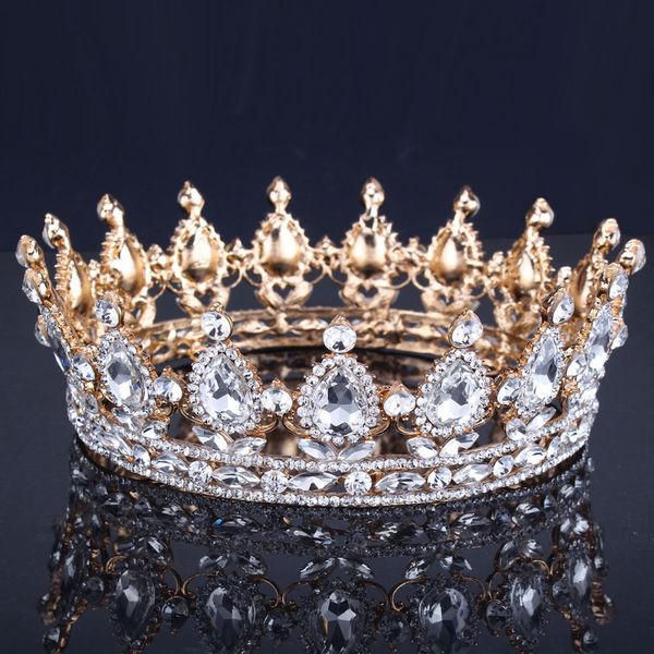 vintage wedding crystal rhinestone crown bridal baroque queen king tiara crowns for women prom party hair jewelry accessories, Golden;white
vintage wedding crystal rhinestone crown bridal baroque queen king tiara crowns for women prom party hair jewelry accessories, Golden;white