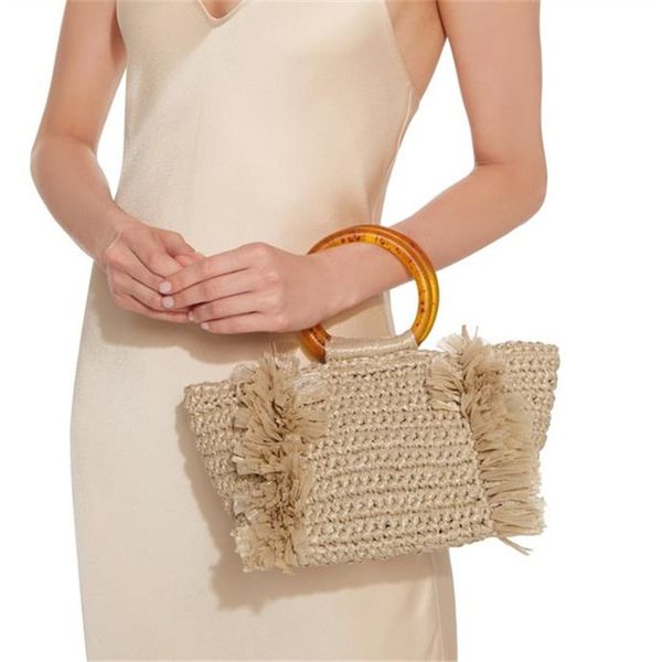 new rattan handle woven bag tassel ball acrylic ring straw bag leisure scarves tote beach for women luxury handbags designer
new rattan handle woven bag tassel ball acrylic ring straw bag leisure scarves tote beach for women luxury handbags designer
