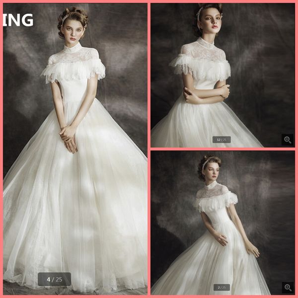 2020 new arrival white lace ball gown wedding dress short sleeve high neck hollow back corset stylish bridal gowns selling 2020
2020 new arrival white lace ball gown wedding dress short sleeve high neck hollow back corset stylish bridal gowns selling 2020