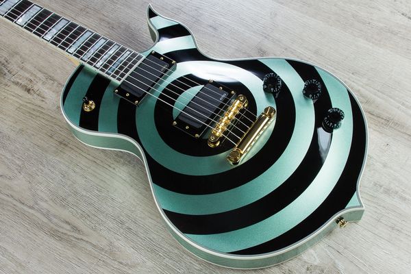 Wylde Audio Odin Grail Gangrene Metallic Green с черной электрической гитарой Bullseye, инкрустация большого блока, Little Pin ABR-1 Bridge, золотая фурнитура
Wylde Audio Odin Grail Gangrene Metallic Green с черной электрической гитарой Bullseye, инкрустация большого блока, Little Pin ABR-1 Bridge, золотая фурнитура