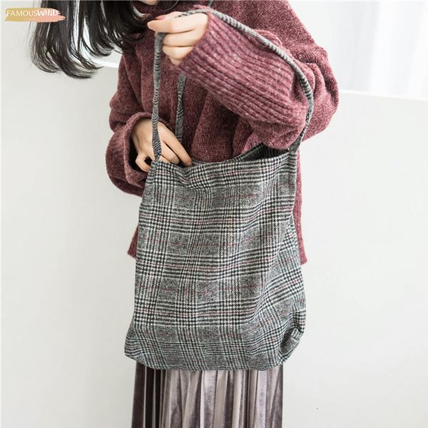 women wool tote vintage plaid canvas shoulder bag female woolen handbag simple eco shopping bag foldable soft grocery bags
women wool tote vintage plaid canvas shoulder bag female woolen handbag simple eco shopping bag foldable soft grocery bags