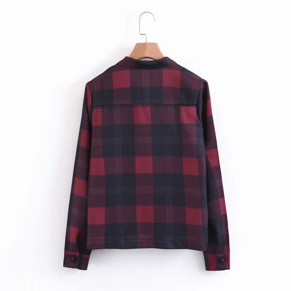 autumn new style european and american style fashion red plaid double breasted joint suit jacket women's dress w1212, Black;white
autumn new style european and american style fashion red plaid double breasted joint suit jacket women's dress w1212, Black;white