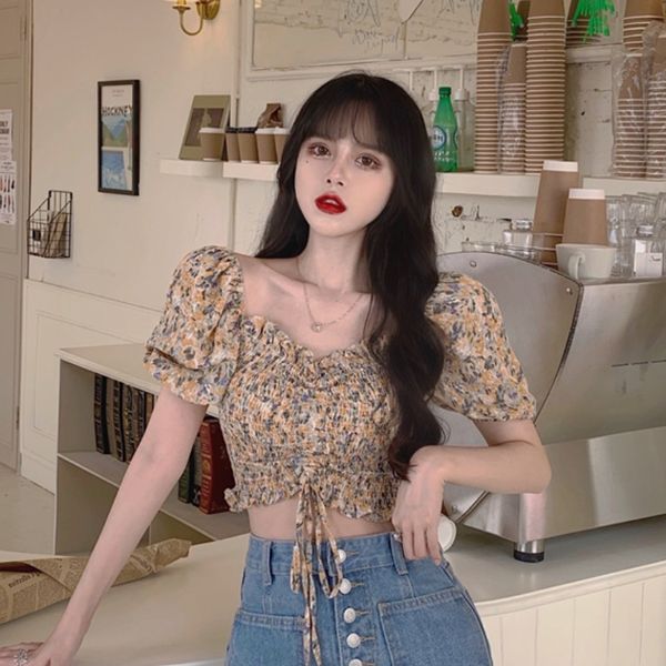 v-neck puff sleeve summer women's clothing crop blouses vintage style square collar shirts print ladies fashion brand, White
v-neck puff sleeve summer women's clothing crop blouses vintage style square collar shirts print ladies fashion brand, White