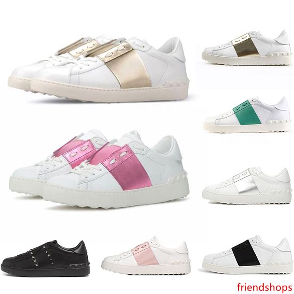 luxury designer shoes platform men women rivet sliver black green pink stripe leather casual shoe size 35-46
luxury designer shoes platform men women rivet sliver black green pink stripe leather casual shoe size 35-46