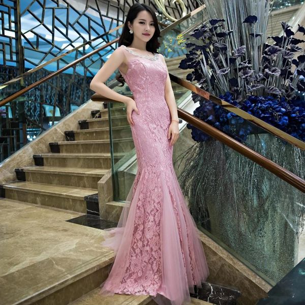 2019 new o-neck sleeveless sheer lace-up beading formal prom dress mermaid evening dress vestidos de festa, Black;red
2019 new o-neck sleeveless sheer lace-up beading formal prom dress mermaid evening dress vestidos de festa, Black;red