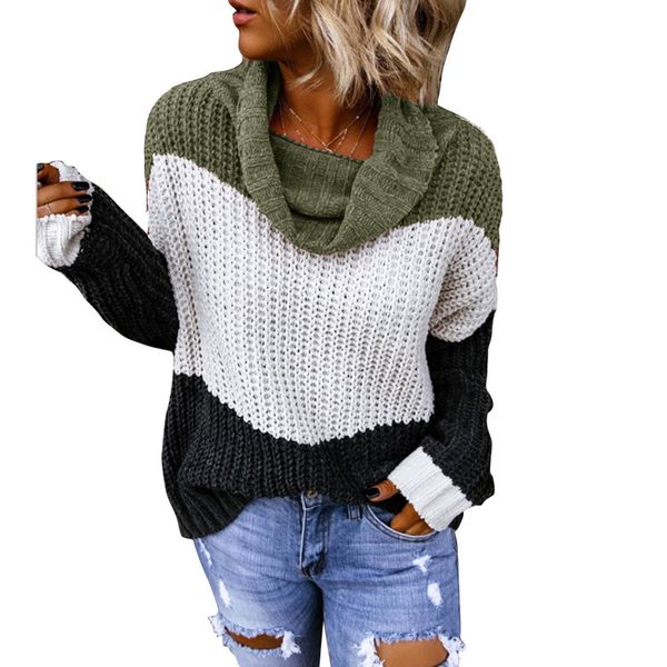 women turtleneck thin sweater long sleeve knitted oversized pullover nfe99, White;black
women turtleneck thin sweater long sleeve knitted oversized pullover nfe99, White;black
