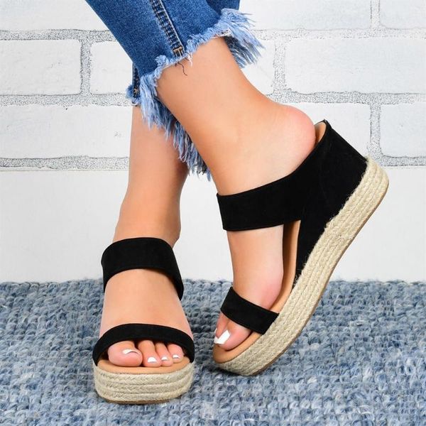 summer women shoes open toe breathable beach sandals slip-on straw casual wedges sandals sandalias femmes chaussures#0410, Black
summer women shoes open toe breathable beach sandals slip-on straw casual wedges sandals sandalias femmes chaussures#0410, Black