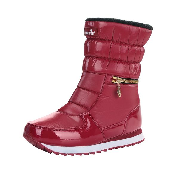 women's snow boots platform mid-calf winter lined waterproof warm snow shoes boots for female botas mujer casual shoes plus size, Black 
women's snow boots platform mid-calf winter lined waterproof warm snow shoes boots for female botas mujer casual shoes plus size, Black