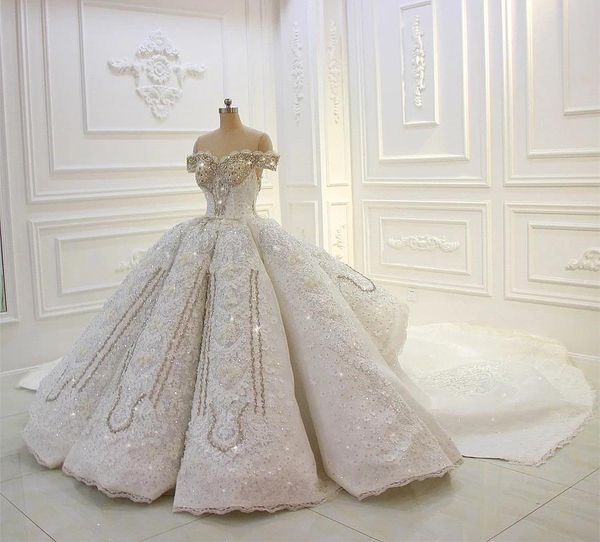 luxury off the shoulder lace ball gown wedding dresses 2020 beaded 3d floral appliqued ruched chapel train wedding bridal gowns real image, White
luxury off the shoulder lace ball gown wedding dresses 2020 beaded 3d floral appliqued ruched chapel train wedding bridal gowns real image, White