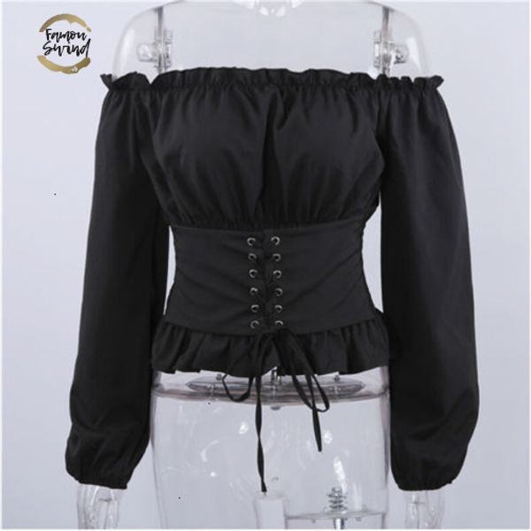women fashion ladies long sleeve off shoulder blouse shirt lace up corset drop shipping good quality, White
women fashion ladies long sleeve off shoulder blouse shirt lace up corset drop shipping good quality, White