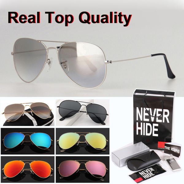 sunglasses men women 58/62mm pilot sun glasses glass lens oculos de sol with original box, packages, accessories, everything, White;black
sunglasses men women 58/62mm pilot sun glasses glass lens oculos de sol with original box, packages, accessories, everything, White;black