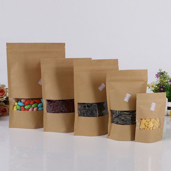 12*20+4 100pcs brown self kraft paper bags with window for gifts sweets and candy jewelry retail package paper
12*20+4 100pcs brown self kraft paper bags with window for gifts sweets and candy jewelry retail package paper