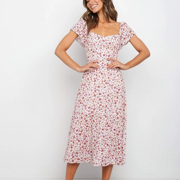 casual dresses european and american fashion women's short-sleeved dress 2021 spring summer fresh flowers printed big swing skirt explo, Black;gray
casual dresses european and american fashion women's short-sleeved dress 2021 spring summer fresh flowers printed big swing skirt explo, Black;gray