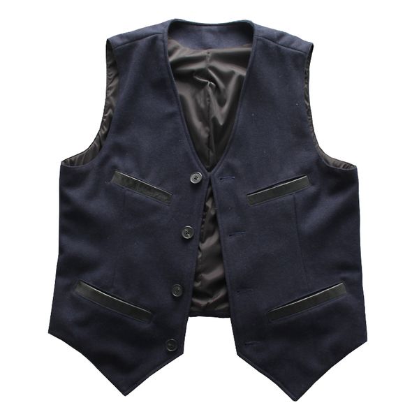 spring retro slim fit woolen vest mens casual sleeveless jacket single breasted suit waistcoat, Black;white
spring retro slim fit woolen vest mens casual sleeveless jacket single breasted suit waistcoat, Black;white