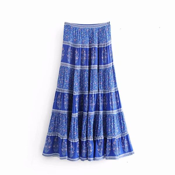 women skirts fashion women vintage chic summer floral print beach bohemian skirt high elastic waist rayon a line boho maxi femme, Black
women skirts fashion women vintage chic summer floral print beach bohemian skirt high elastic waist rayon a line boho maxi femme, Black