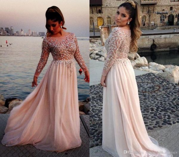 a-line long prom dresses elie saab sparking crystal beading sheer modest with long sleeve evening gowns prom party dresses, Black;red
a-line long prom dresses elie saab sparking crystal beading sheer modest with long sleeve evening gowns prom party dresses, Black;red
