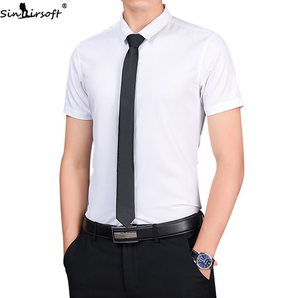 men's casual shirts short sleeve shirt summer thin nylon man fashion trend slim long for men, White;black
men's casual shirts short sleeve shirt summer thin nylon man fashion trend slim long for men, White;black