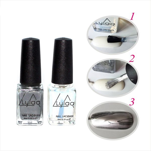 selling new arrival 2pcs 6ml silver mirror effect nail polish coat nails art tips nail polish set
selling new arrival 2pcs 6ml silver mirror effect nail polish coat nails art tips nail polish set