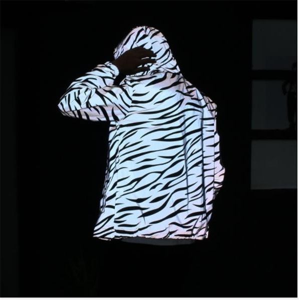 3m reflective mens designer jackets zebra striped street style loose long sleeved hooded zipper jackets fashion couple jackets, Black;brown
3m reflective mens designer jackets zebra striped street style loose long sleeved hooded zipper jackets fashion couple jackets, Black;brown