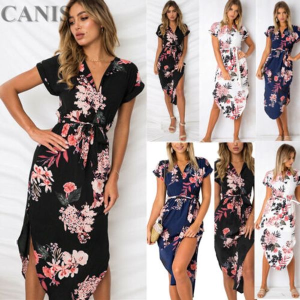 boho floral printed 2019 new women dress summer casual prom party loose tunic sundress asymmetrical v neck long dress, Black;gray
boho floral printed 2019 new women dress summer casual prom party loose tunic sundress asymmetrical v neck long dress, Black;gray