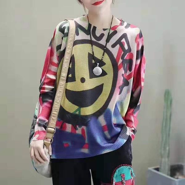 2020 spring sweater women fashion loose all-match new ladies o-neck print geometric casual knitting sweater, White;black
2020 spring sweater women fashion loose all-match new ladies o-neck print geometric casual knitting sweater, White;black