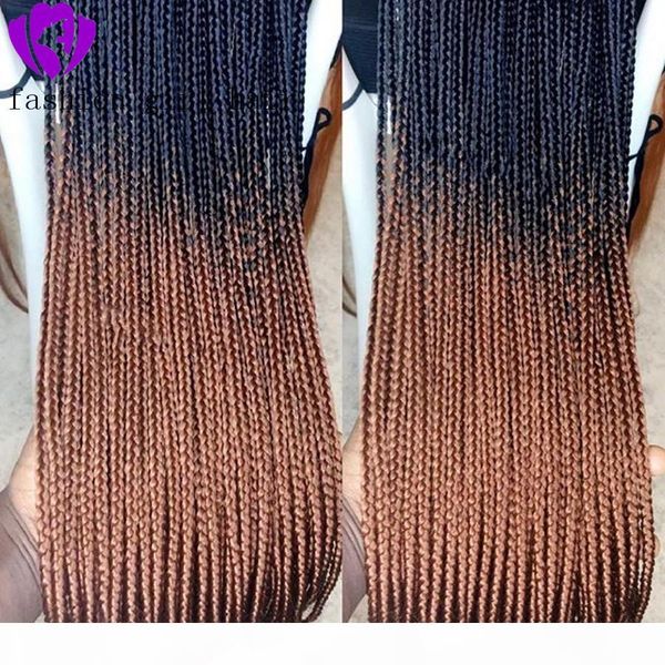 natural hairline synthetic lace front wig ombre brown color braided box braids wig with baby hair braided wigs, Black;brown
natural hairline synthetic lace front wig ombre brown color braided box braids wig with baby hair braided wigs, Black;brown