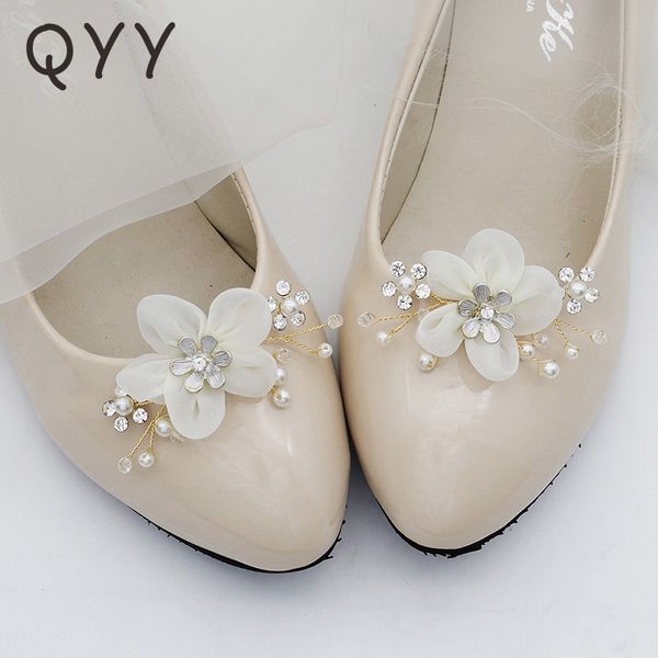 qyy fashion handmade flower shoe clips for women pearl bridal crystal wedding shoe buckle trendy party prom accessories gifts, Golden;white
qyy fashion handmade flower shoe clips for women pearl bridal crystal wedding shoe buckle trendy party prom accessories gifts, Golden;white