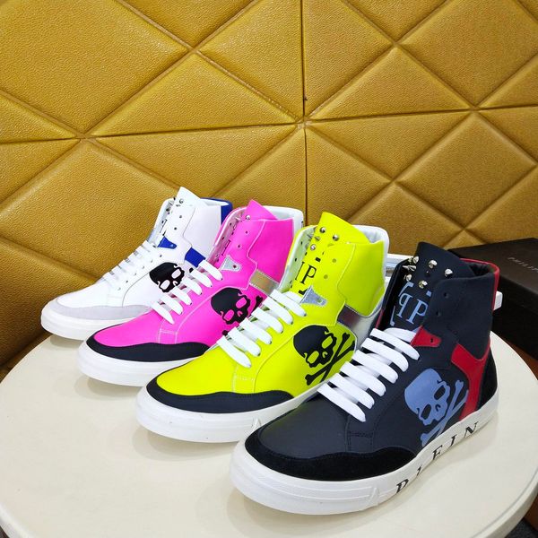 2020 new pp geniue leather hi rhinestone running shoes phlipps designers shoes men casual luxury shoes sneakers skull, Black
2020 new pp geniue leather hi rhinestone running shoes phlipps designers shoes men casual luxury shoes sneakers skull, Black