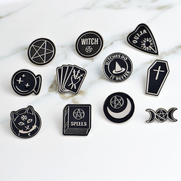 witches do it better witch ouija spells black moon pin accessory badges brooches lapel enamel pin backpack bag, Silver
witches do it better witch ouija spells black moon pin accessory badges brooches lapel enamel pin backpack bag, Silver