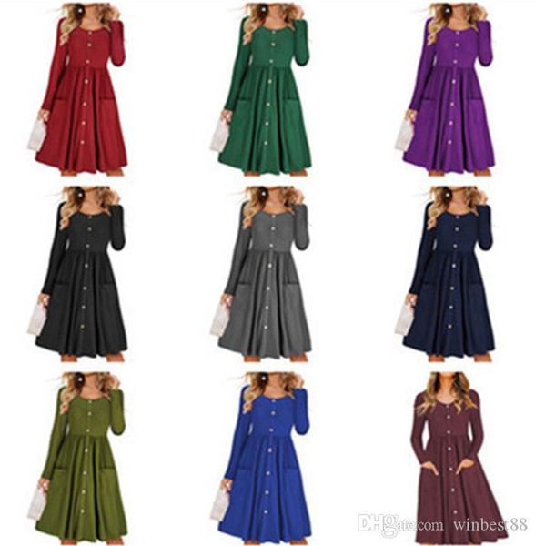 ladies autumn winter casual long sleeve button pleated dresses women wsist skirt office lady elegant clothing, Black;gray
ladies autumn winter casual long sleeve button pleated dresses women wsist skirt office lady elegant clothing, Black;gray
