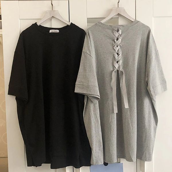 women's loose casual black gray long t shirt cotton short sleeves fashion clothing with pocket for women, White
women's loose casual black gray long t shirt cotton short sleeves fashion clothing with pocket for women, White