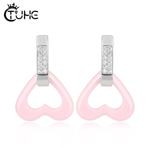 sweet romance pink earrings for youth girl valentine's day jewelry accessory blue healthy ceramic heart ear rings lover gifts, Silver
sweet romance pink earrings for youth girl valentine's day jewelry accessory blue healthy ceramic heart ear rings lover gifts, Silver