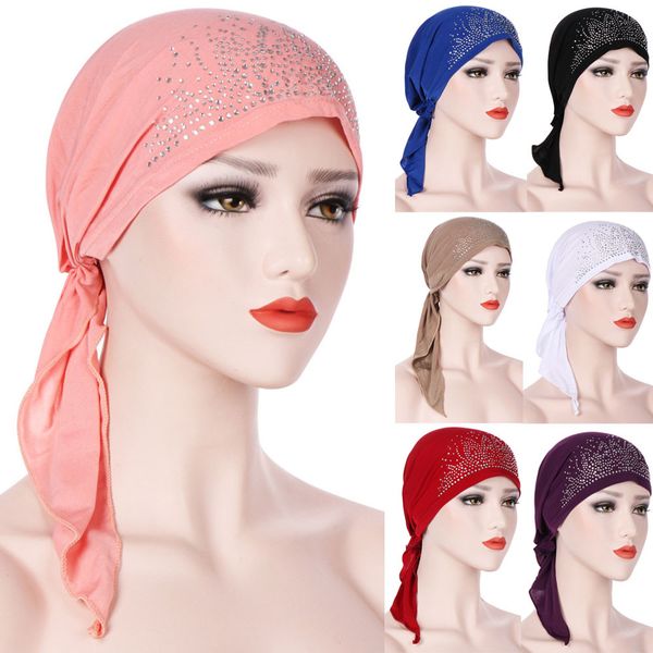 women india muslim stretch turban hat cotton hair loss head scarf wrap winter hats for women, Blue;gray
women india muslim stretch turban hat cotton hair loss head scarf wrap winter hats for women, Blue;gray