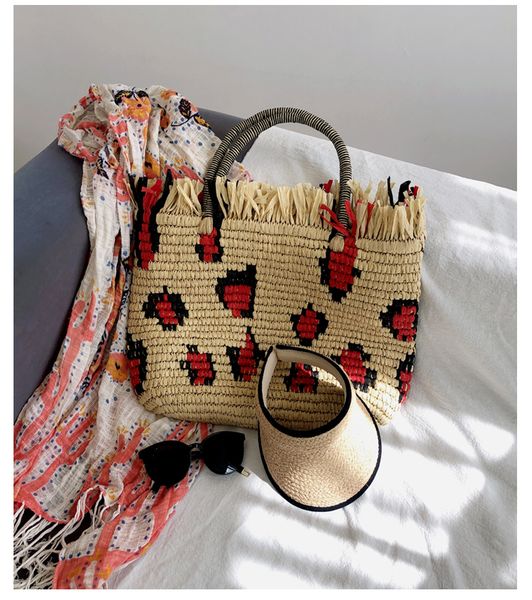 new women's straw hand bag large shoulder tote bag bucket summer bags leopard women rattan braided bolsa feminina
new women's straw hand bag large shoulder tote bag bucket summer bags leopard women rattan braided bolsa feminina