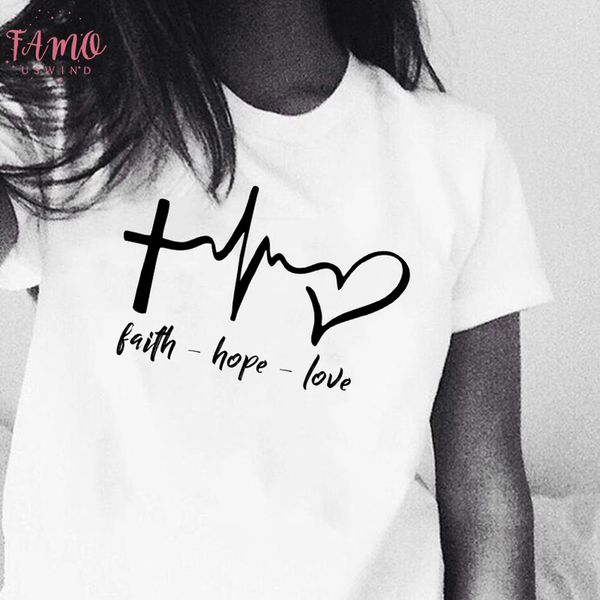 2018 women t shirt summer short sleeve faith hope love t shirt o neck casual cap sleeve ladies tee valentine clothes, White
2018 women t shirt summer short sleeve faith hope love t shirt o neck casual cap sleeve ladies tee valentine clothes, White
