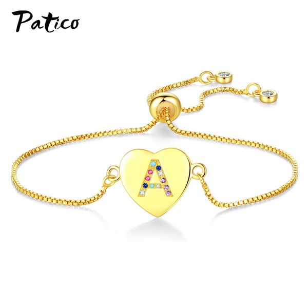 brand new 2020 arrivals box chain gold color metal 26 letters rhinestone bracelet women heart pendant colorful zircon jewelry, Black
brand new 2020 arrivals box chain gold color metal 26 letters rhinestone bracelet women heart pendant colorful zircon jewelry, Black
