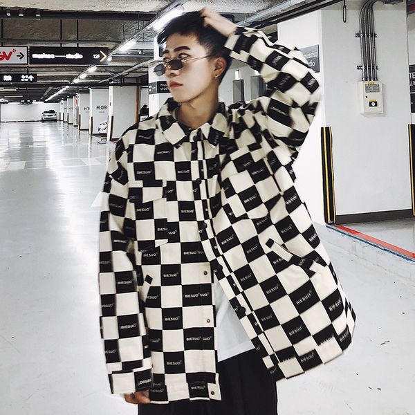 autumn new plaid jacket men fashion letter printing retro casual jacket man streetwear wild hip hop loose bomber m-2xl, Black;brown
autumn new plaid jacket men fashion letter printing retro casual jacket man streetwear wild hip hop loose bomber m-2xl, Black;brown