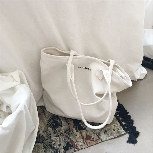 2020 new women's bag shoulder bag korean version simple and wild white large canvas female shoulder casual literary handbag
2020 new women's bag shoulder bag korean version simple and wild white large canvas female shoulder casual literary handbag