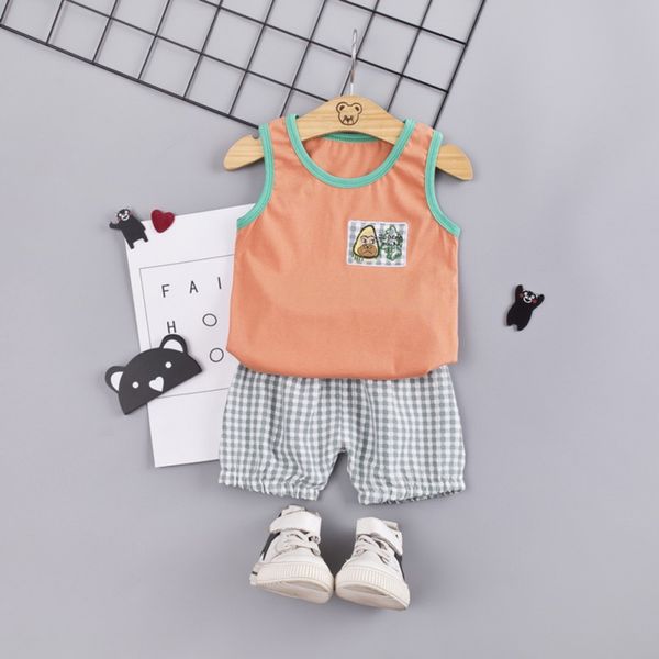 2pcs/set summer children baby boys girls casual sleeveless cartoon animal print vest +plaid shorts suits, White
2pcs/set summer children baby boys girls casual sleeveless cartoon animal print vest +plaid shorts suits, White